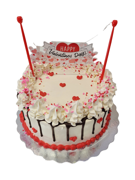 Ivory Valentines Day Cake