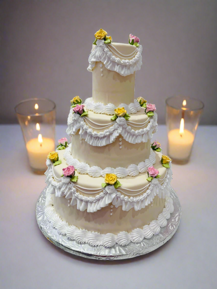 Ivory Vintage Tiered Cake