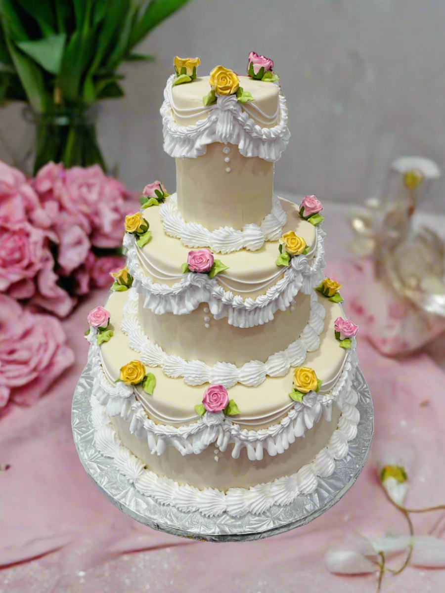 Ivory Vintage Tiered Cake