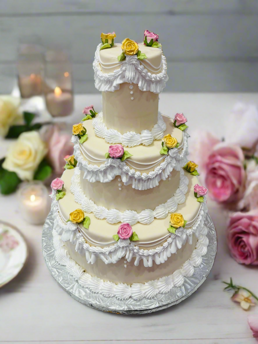 Ivory Vintage Tiered Cake