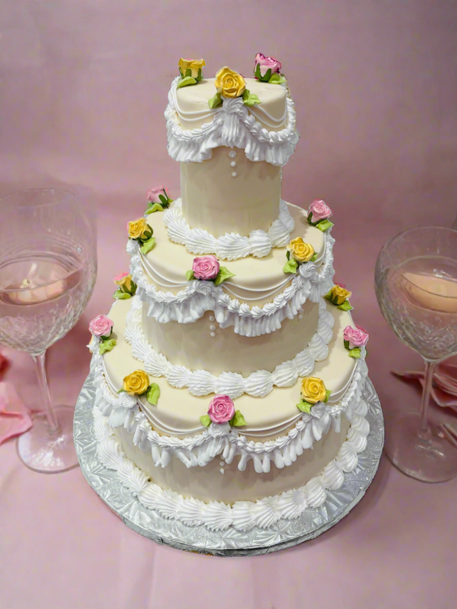 Ivory Vintage Tiered Cake
