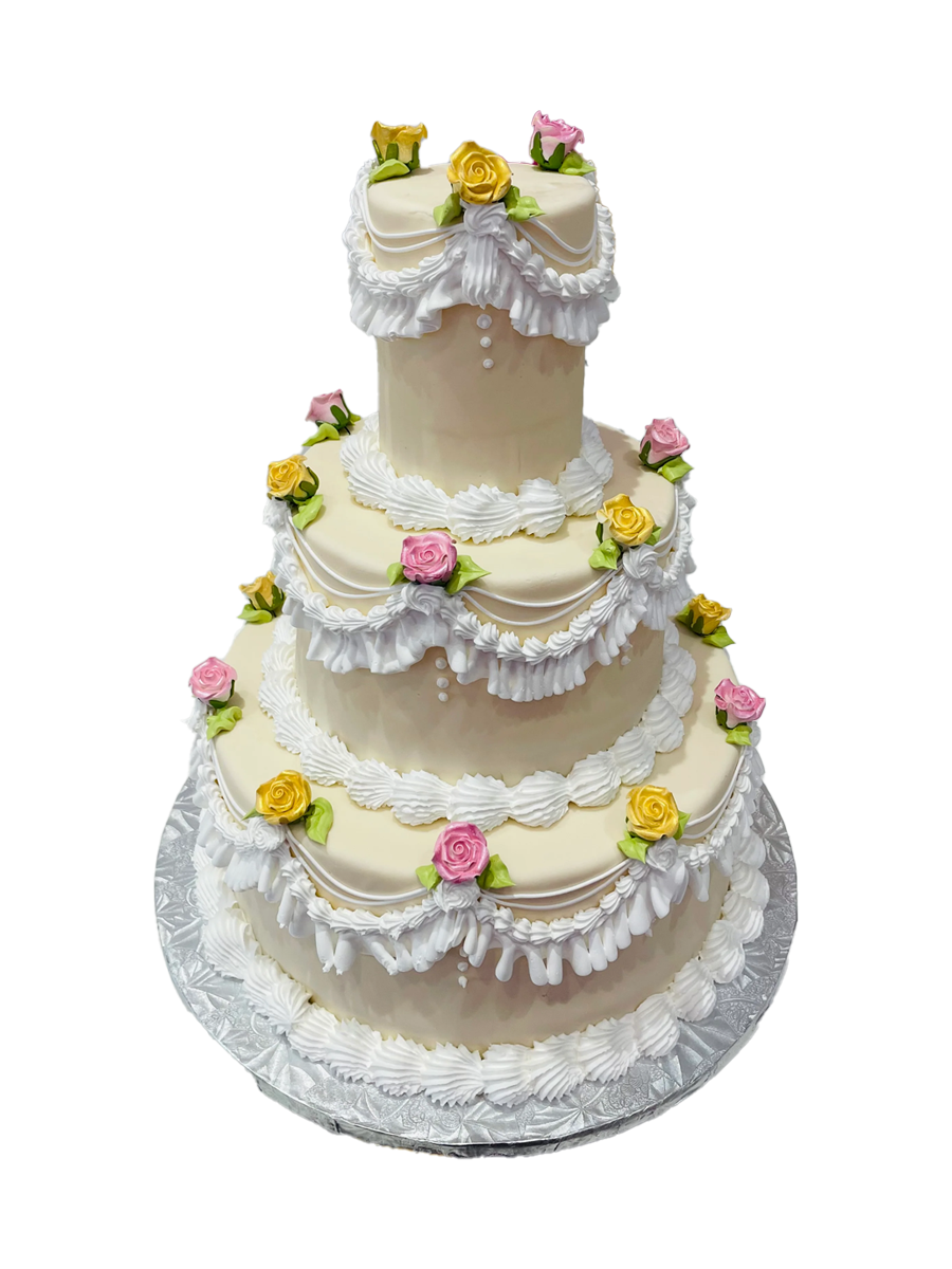 Ivory Vintage Tiered Cake