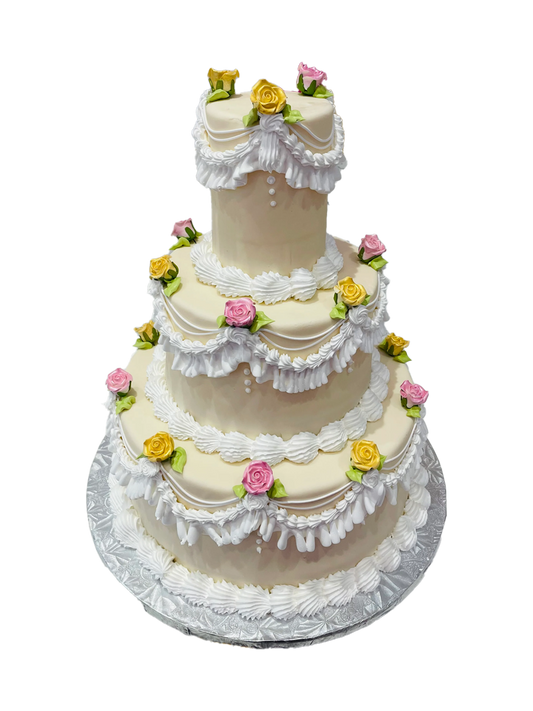 Ivory Vintage Tiered Cake