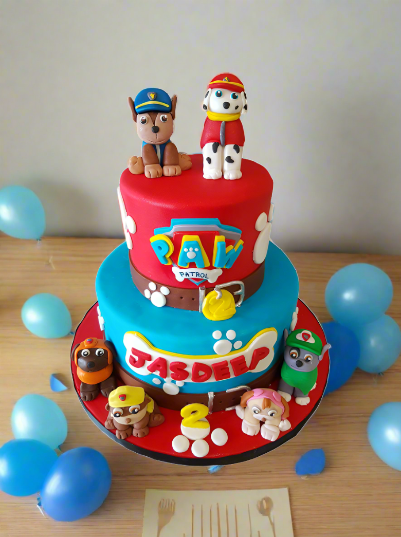 Jasdeep Paw Patrol Fondant Cake