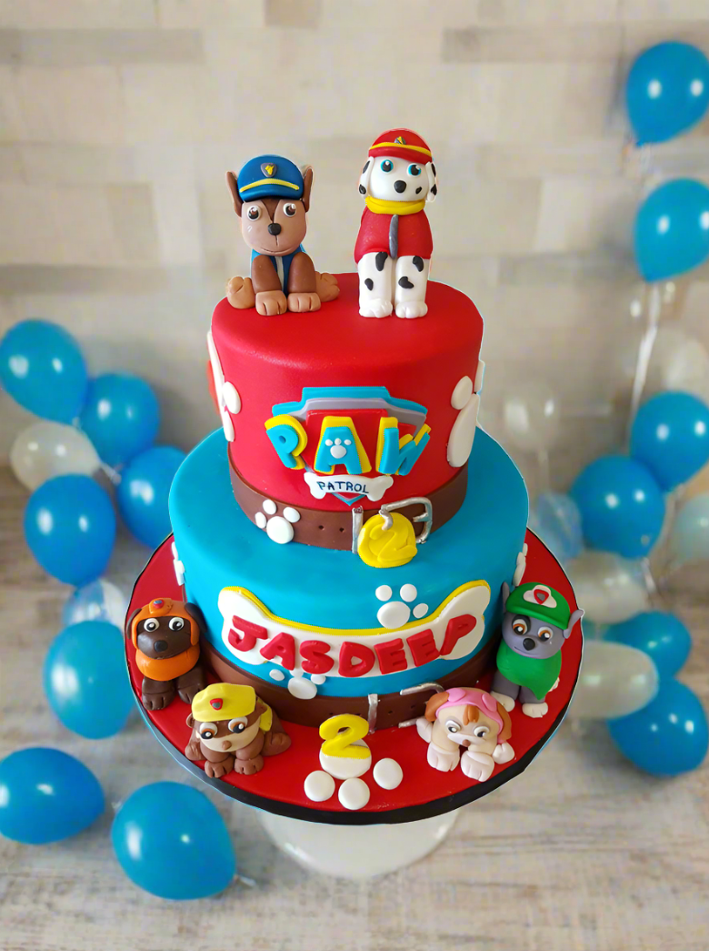 Jasdeep Paw Patrol Fondant Cake