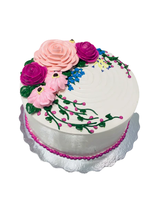 Jessica Cream Flower Cake