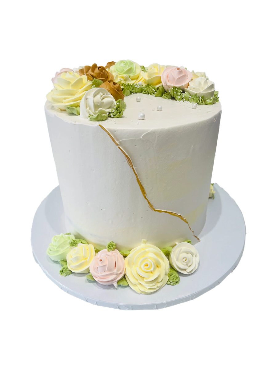 Pastel Shades Cream Cake
