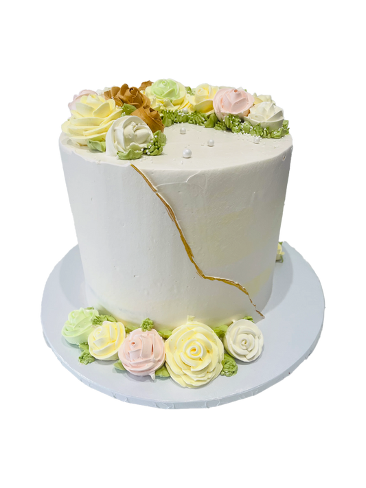Pastel Shades Cream Cake