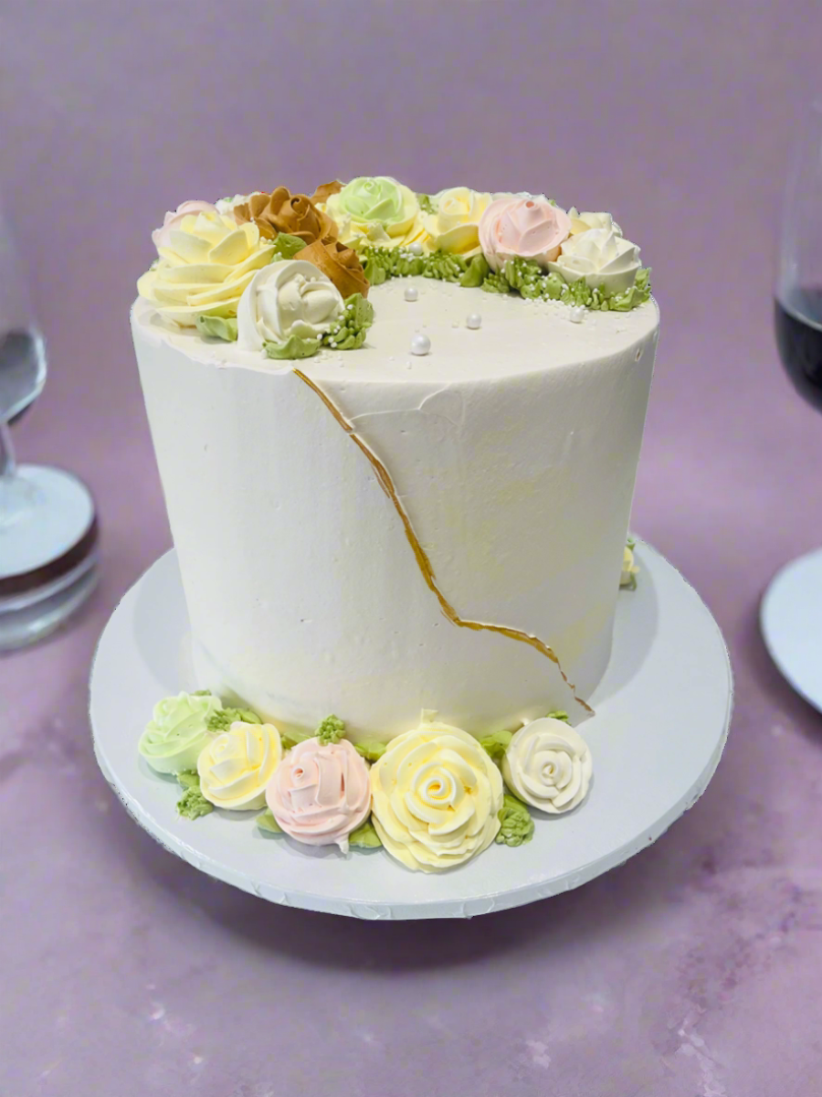 Pastel Shades Cream Cake