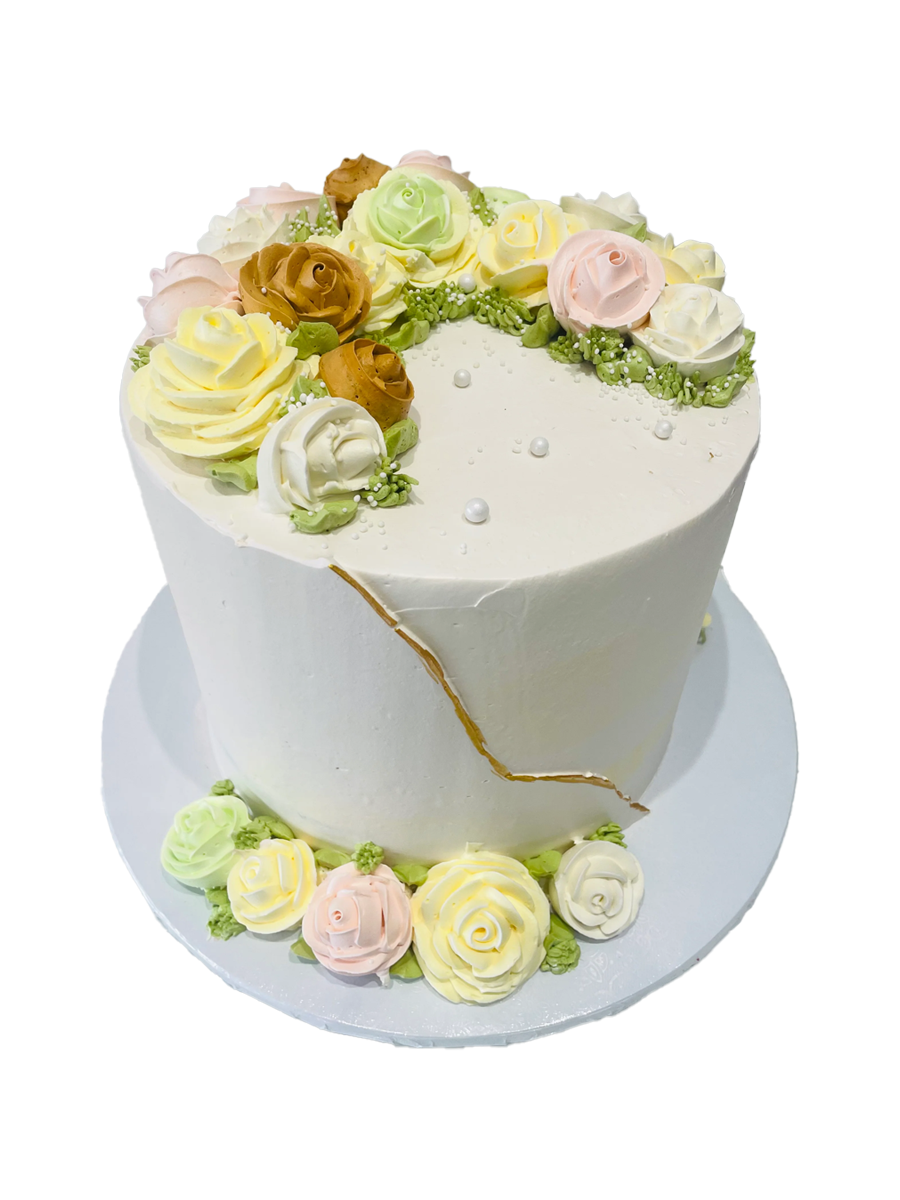 Pastel Shades Cream Cake