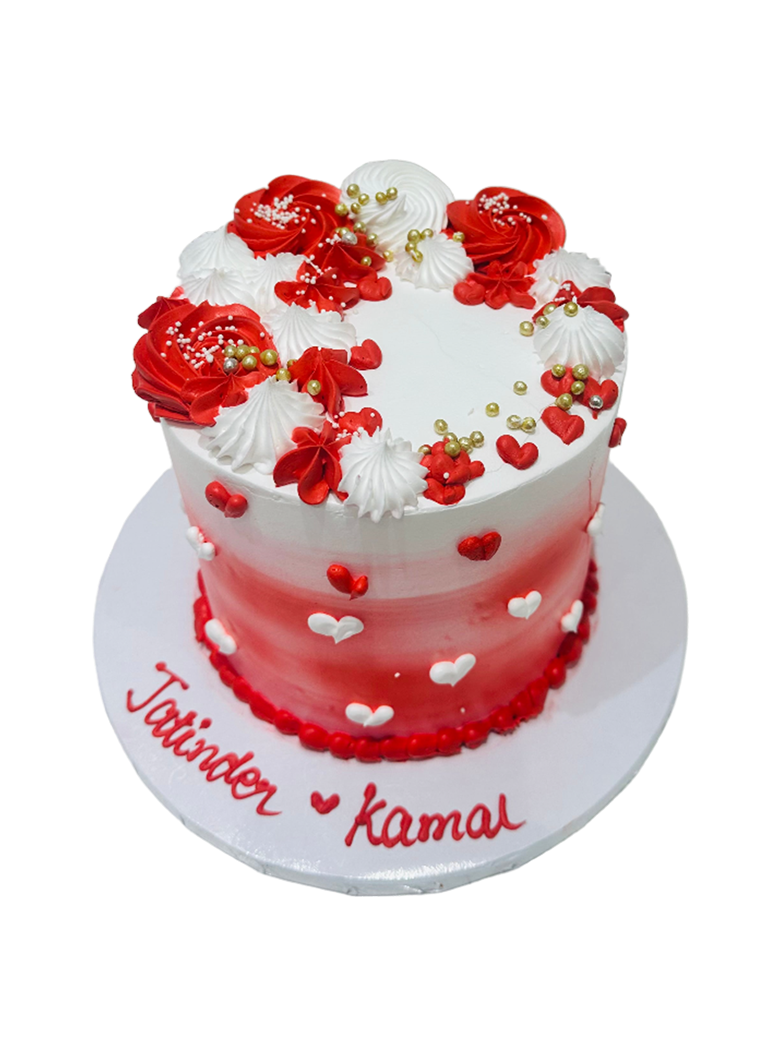 Kamal Red & White Cream Cake