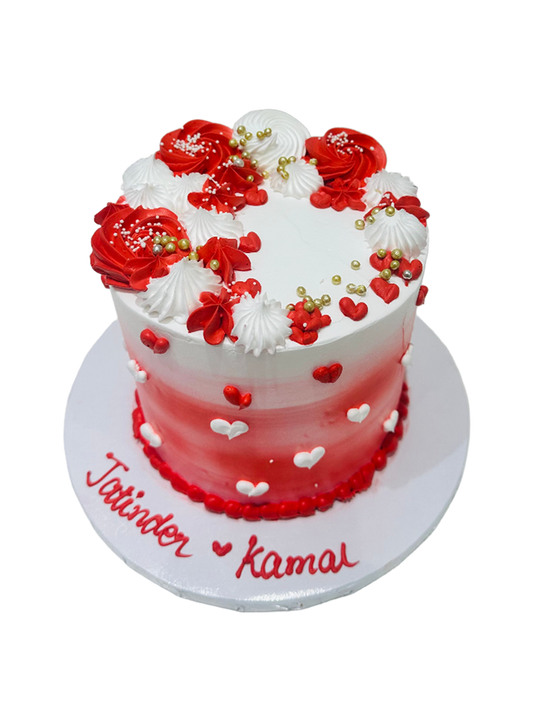 Kamal Red & White Cream Cake