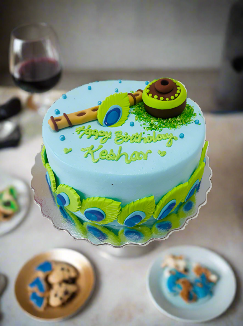 Keshav Peacock Cream Cake
