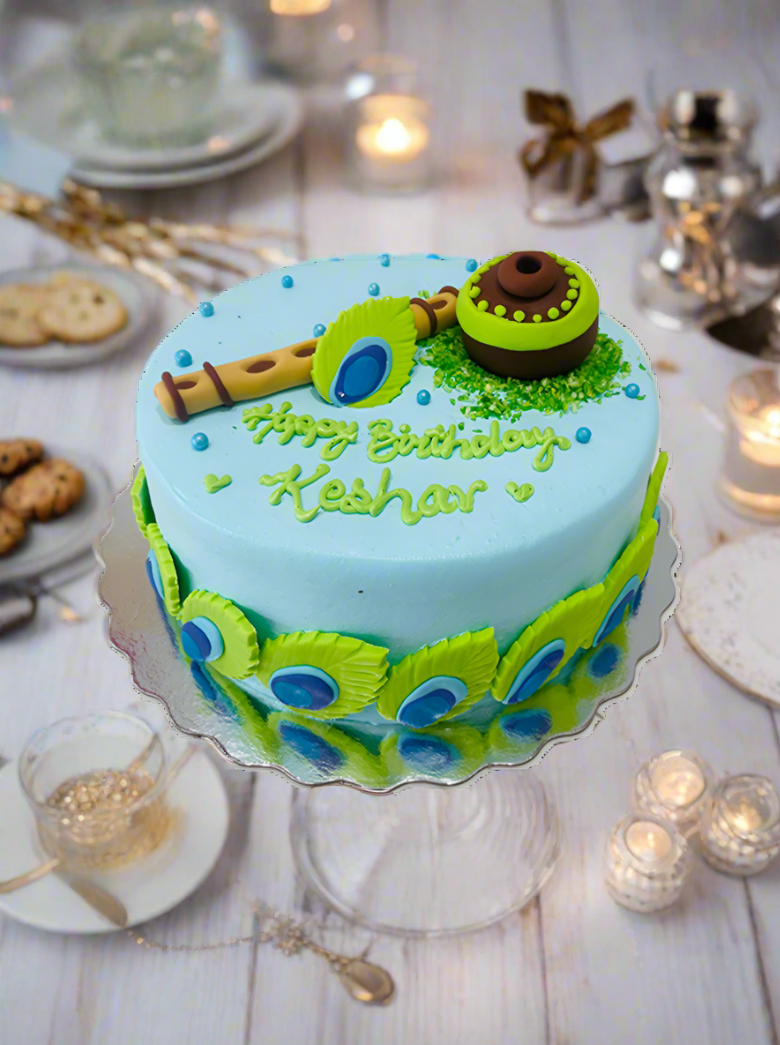 Keshav Peacock Cream Cake