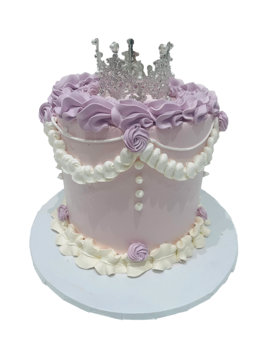 Lavender Crown Birthday Cake