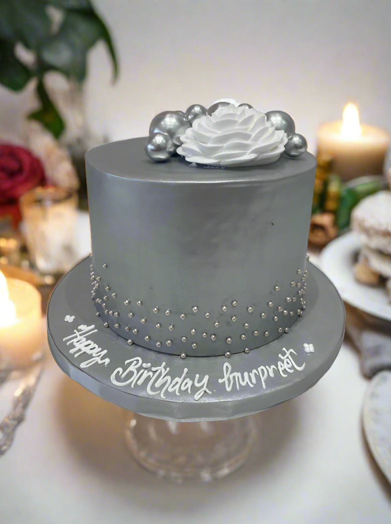 Silver Fondant Cake