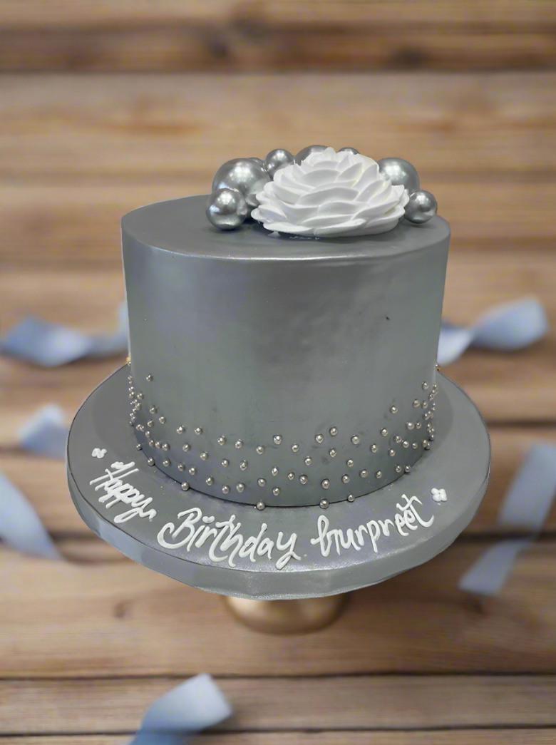 Silver Fondant Cake