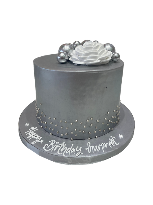 Silver Fondant Cake