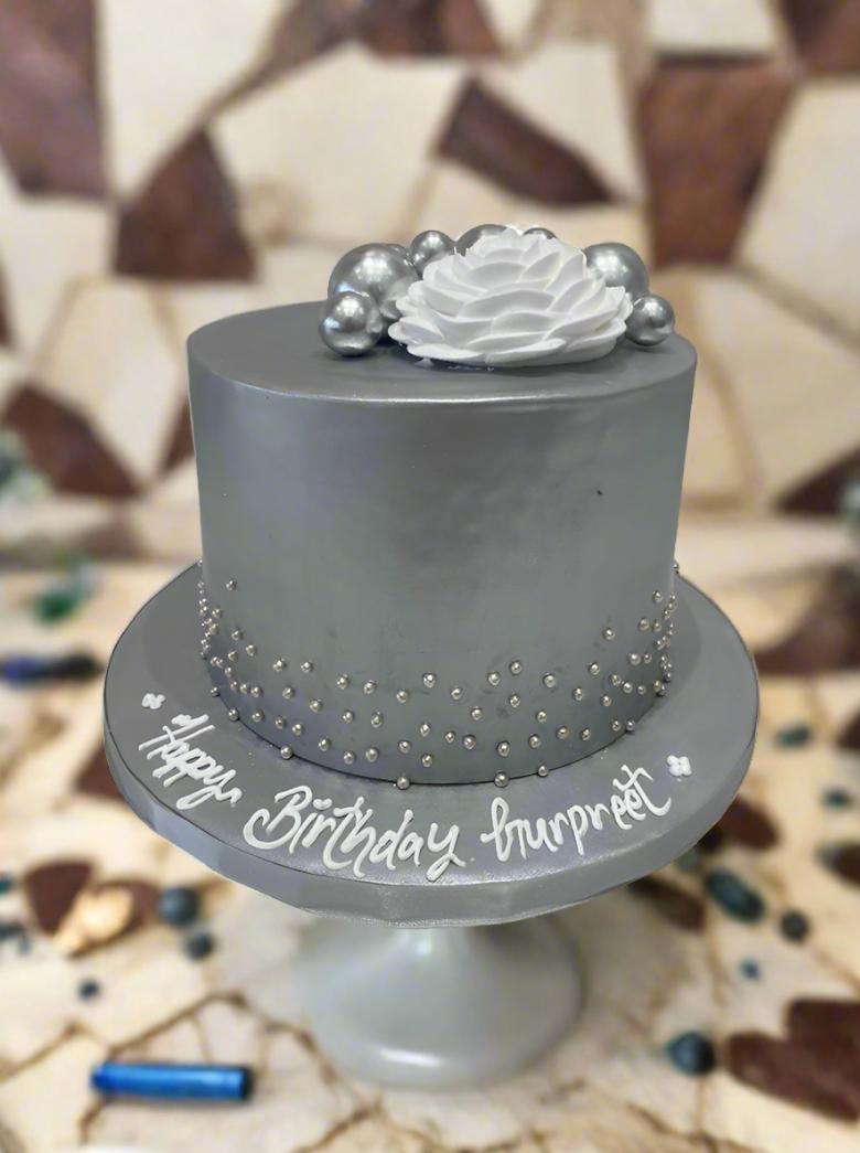 Silver Fondant Cake