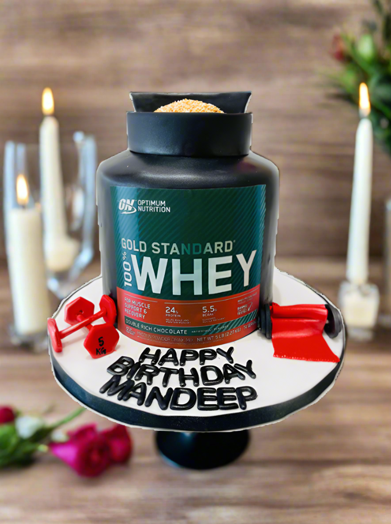 Fitness-Themed Protein Power Cake