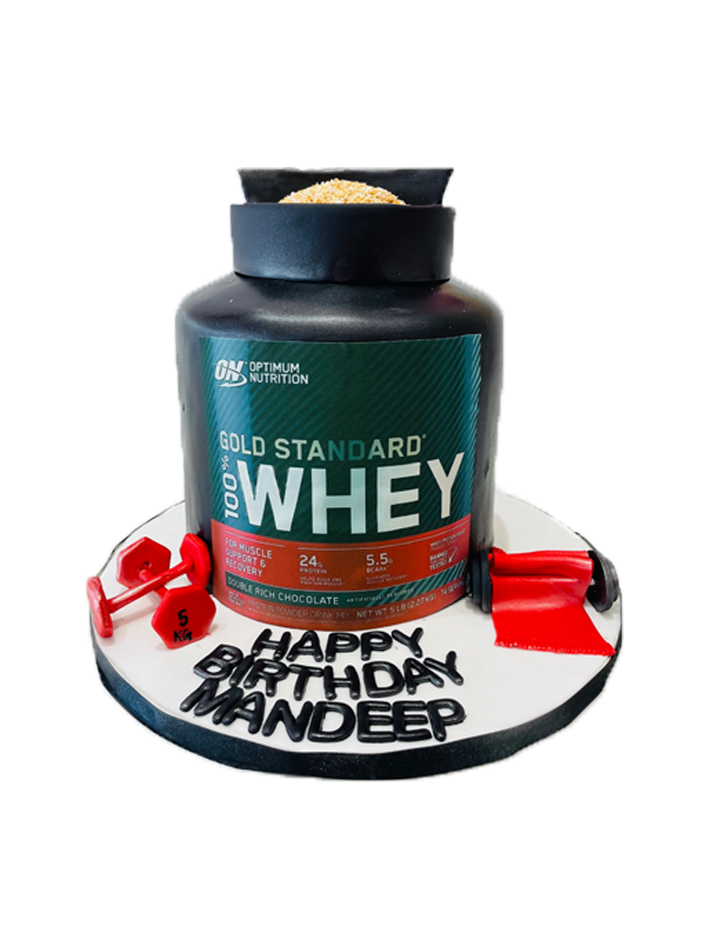Fitness-Themed Protein Power Cake