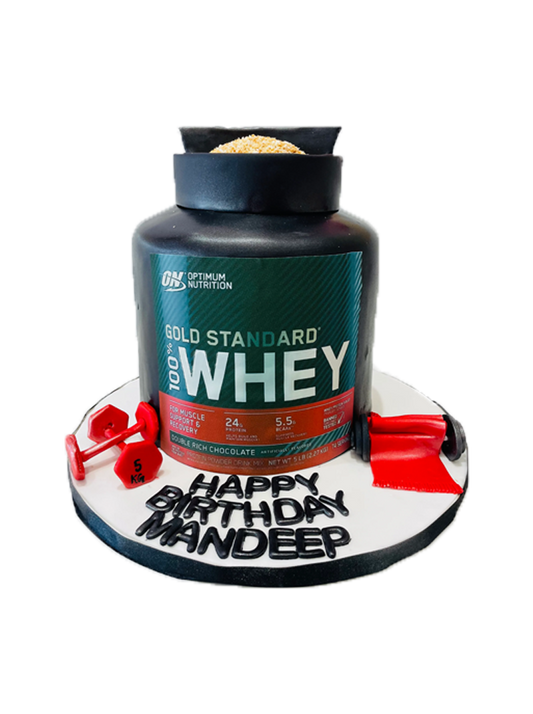 Fitness-Themed Protein Power Cake