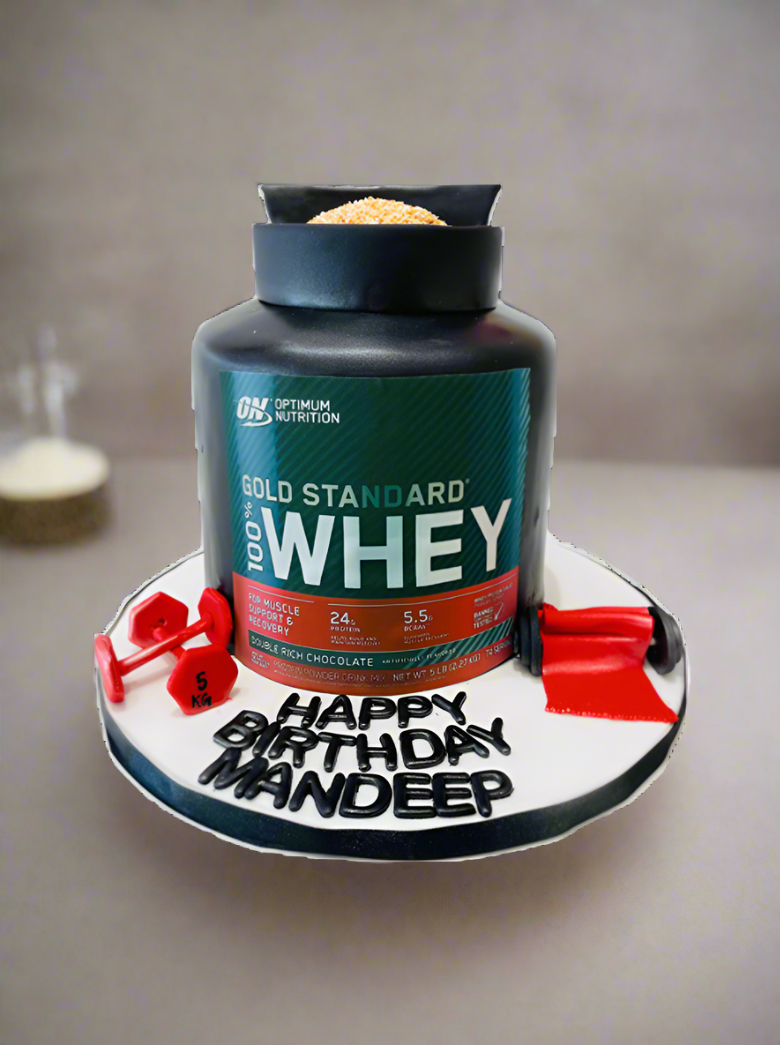 Fitness-Themed Protein Power Cake