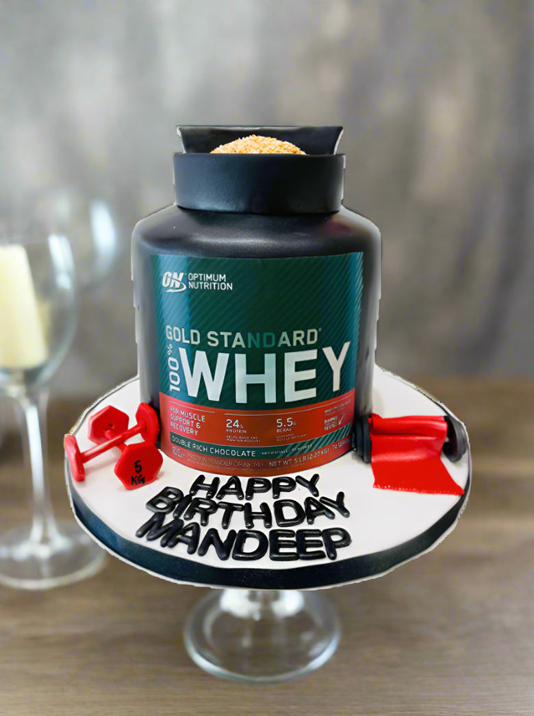 Fitness-Themed Protein Power Cake