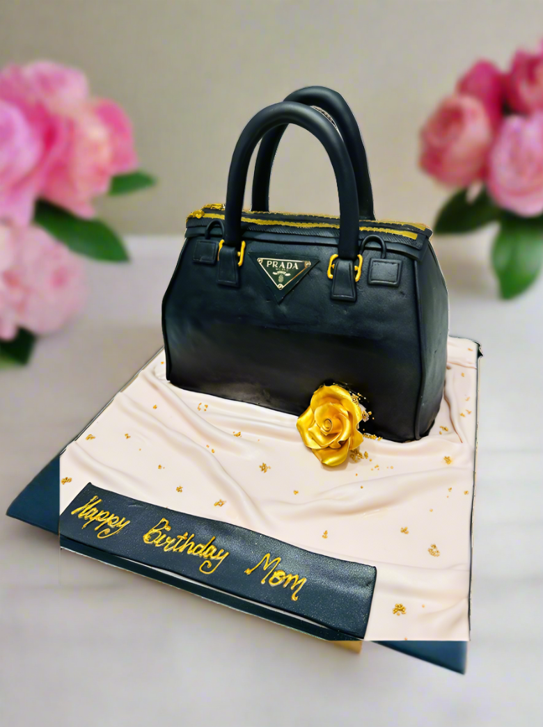 Prada Hand Bag Fondant Cake