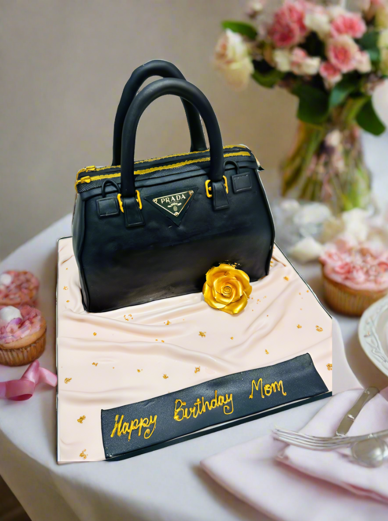 Prada Hand Bag Fondant Cake