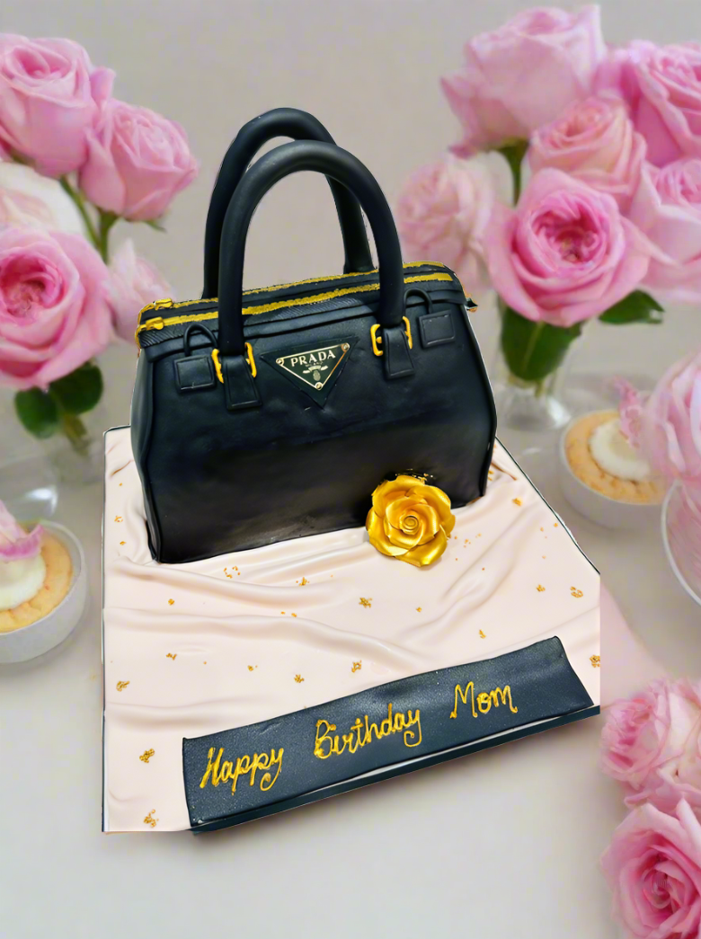 Prada Hand Bag Fondant Cake