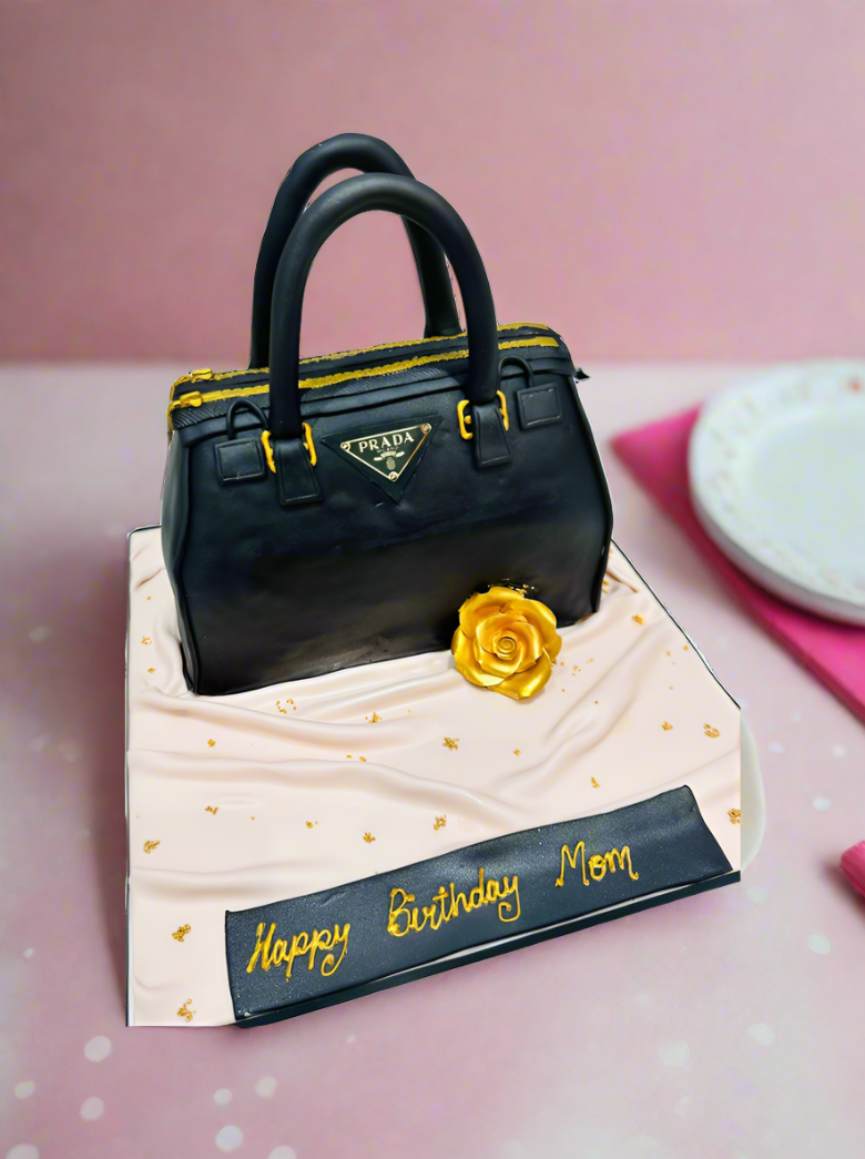 Prada Hand Bag Fondant Cake
