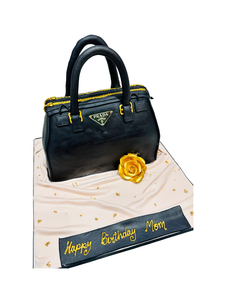 Prada Hand Bag Fondant Cake