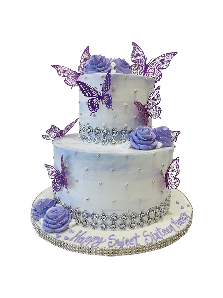 Nancy Butterfly Tiered Cake