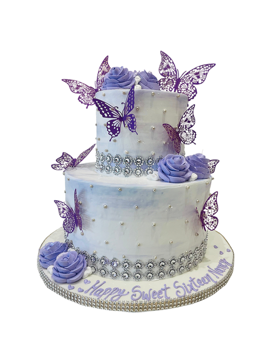 Nancy Butterfly Tiered Cake