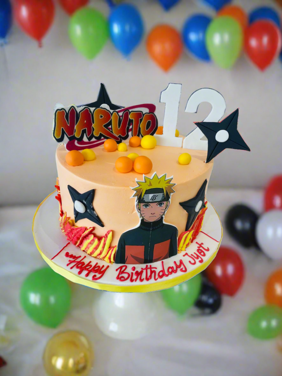 Naruto Cream Birthday Cake
