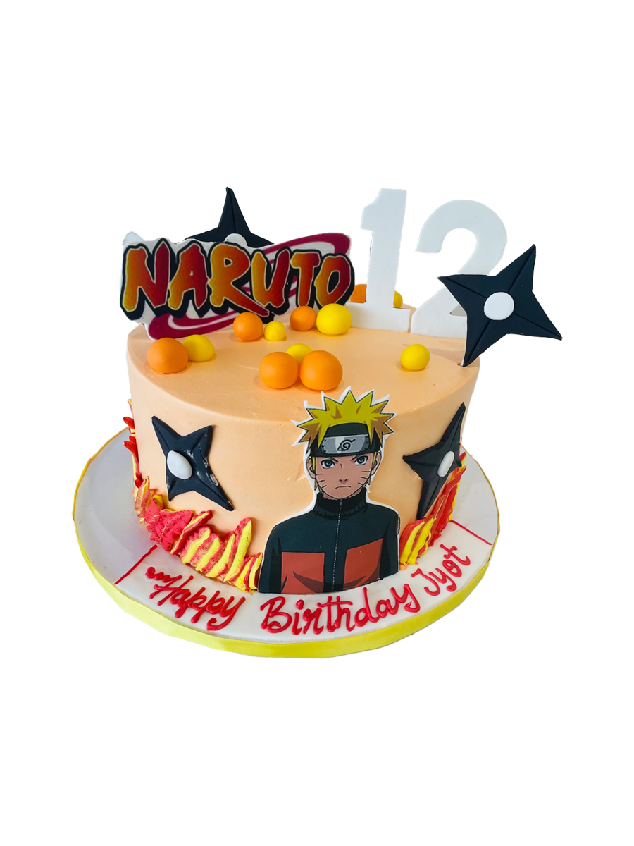 Naruto Cream Birthday Cake