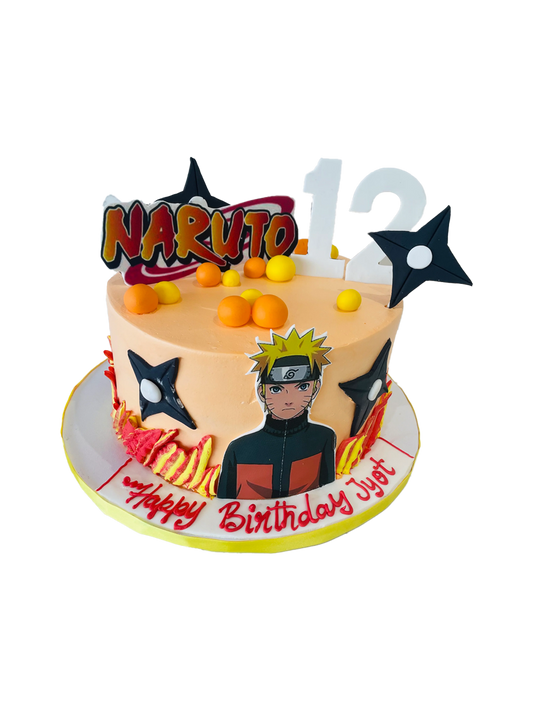 Naruto Cream Birthday Cake