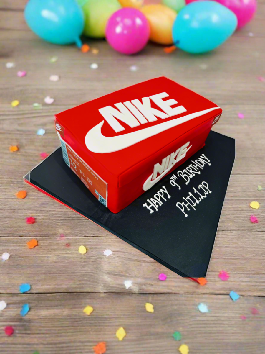 NIKE SHOE BOX MOLDED FONDANT CAKE