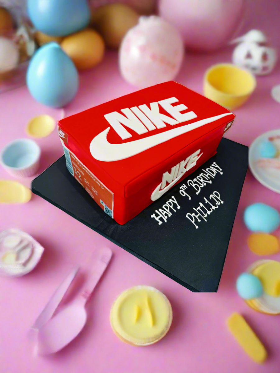 NIKE SHOE BOX MOLDED FONDANT CAKE