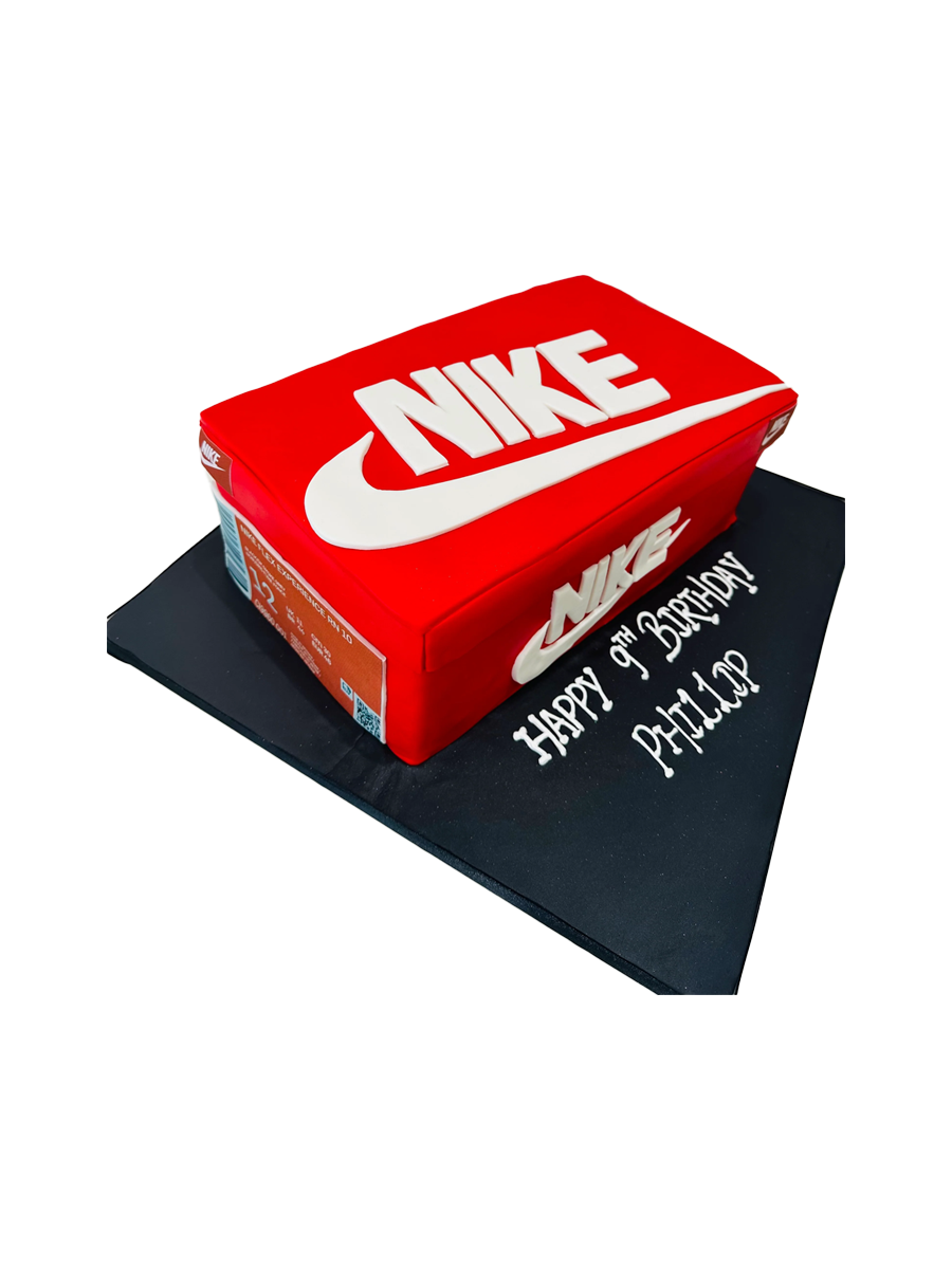 NIKE SHOE BOX MOLDED FONDANT CAKE