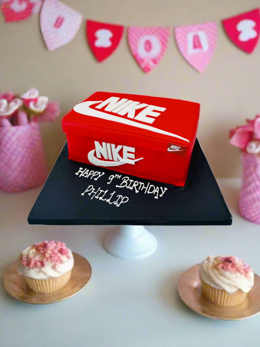 NIKE SHOE BOX MOLDED FONDANT CAKE