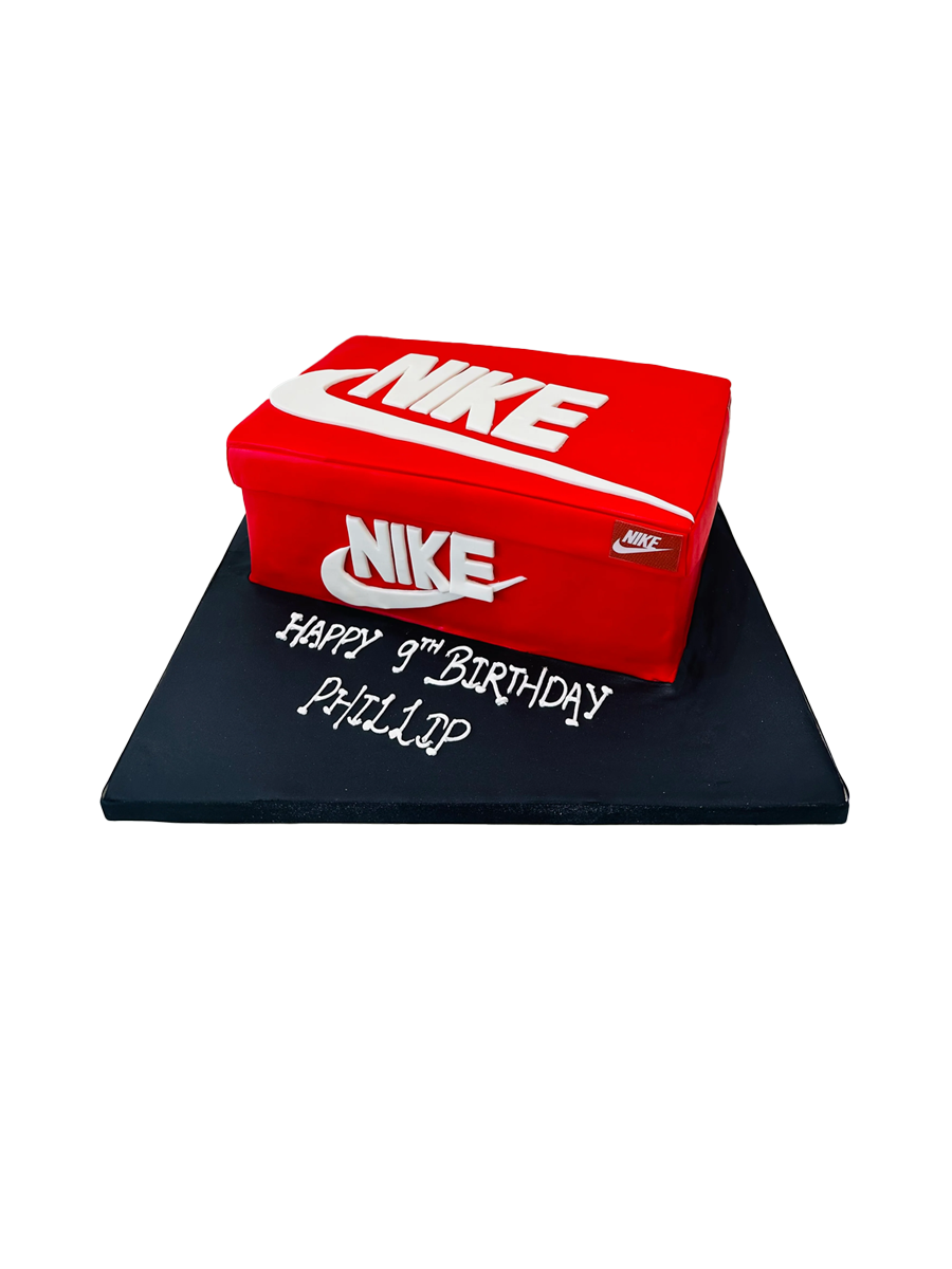 NIKE SHOE BOX MOLDED FONDANT CAKE