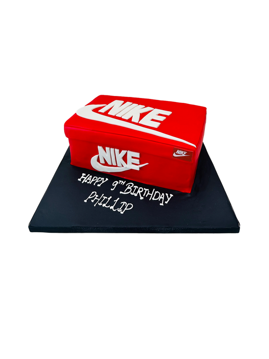 NIKE SHOE BOX MOLDED FONDANT CAKE