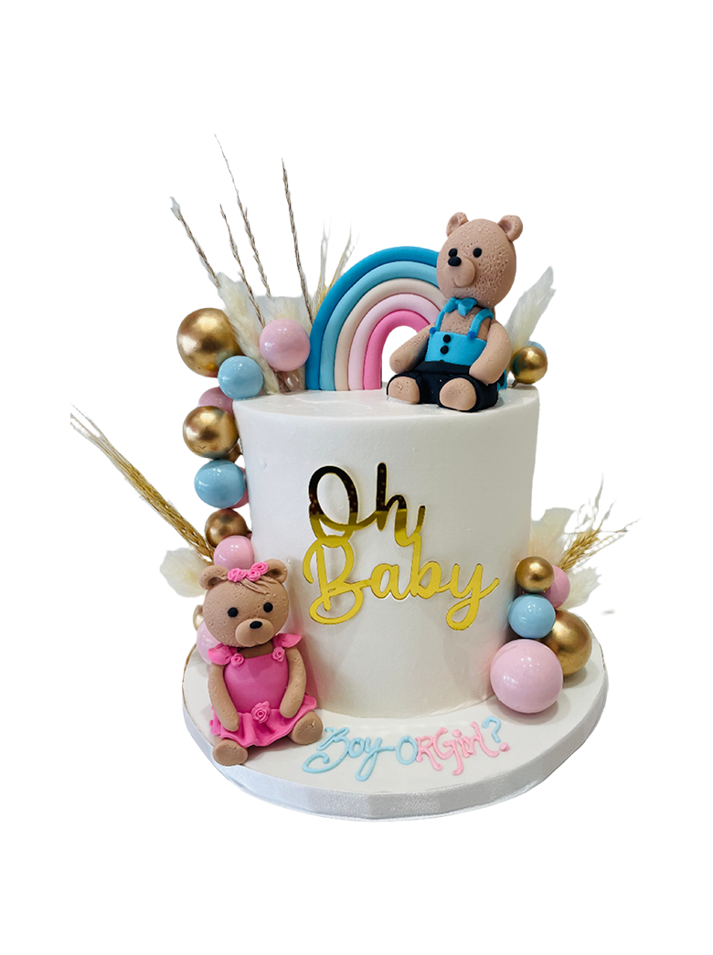 Oh Baby Teddy Cream Cake