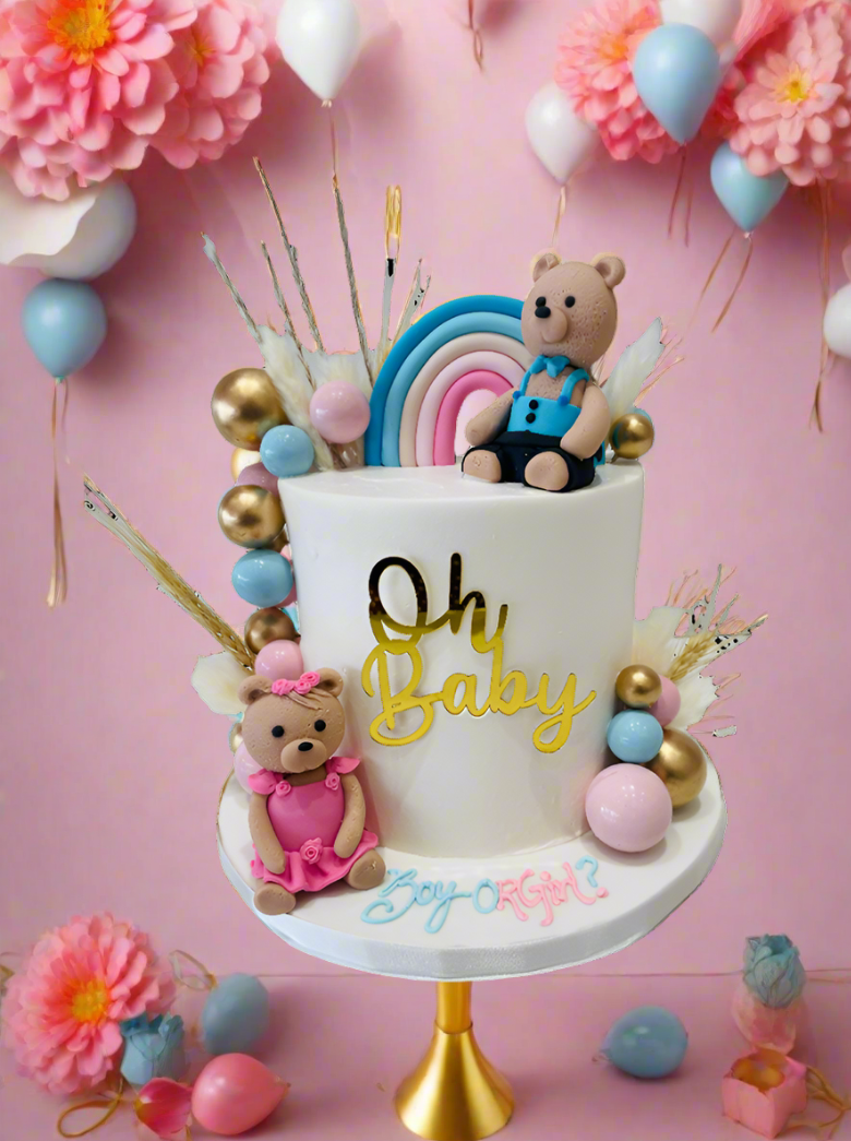 Oh Baby Teddy Cream Cake