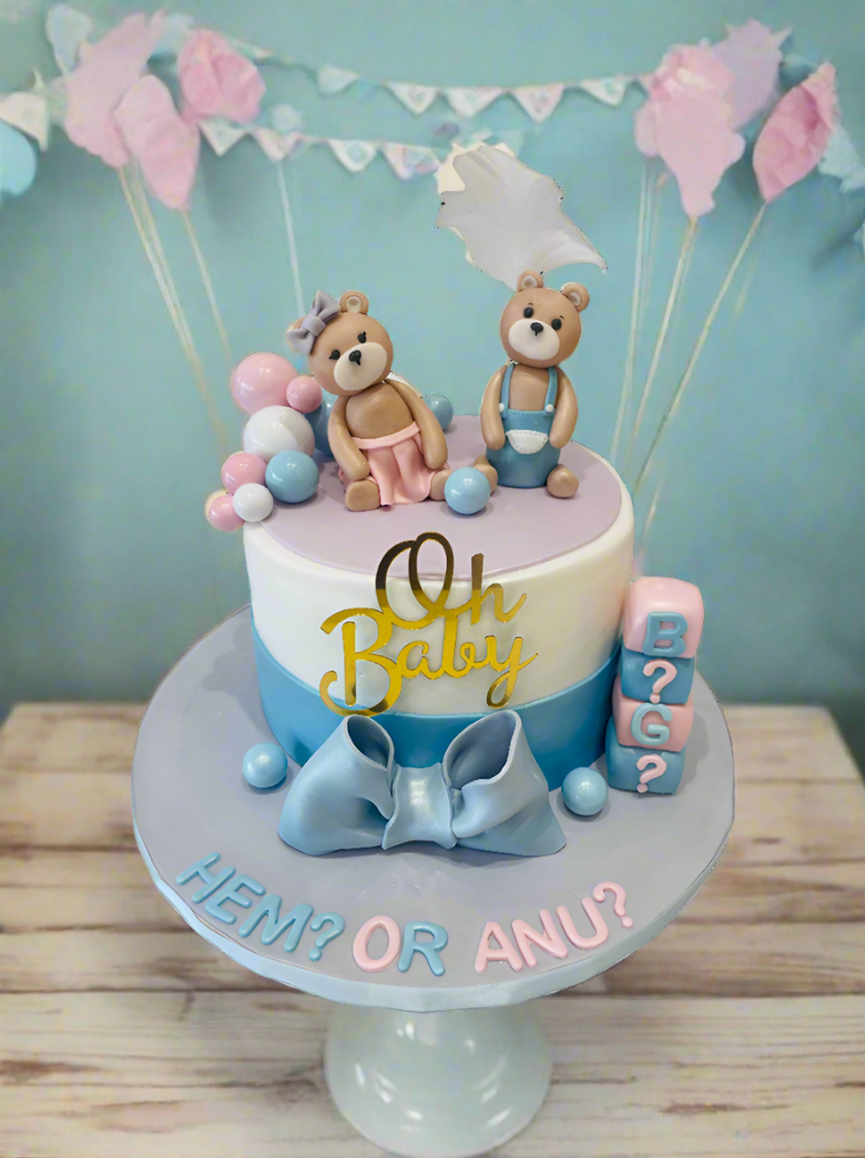 Oh Baby Teddy Fondant Cake