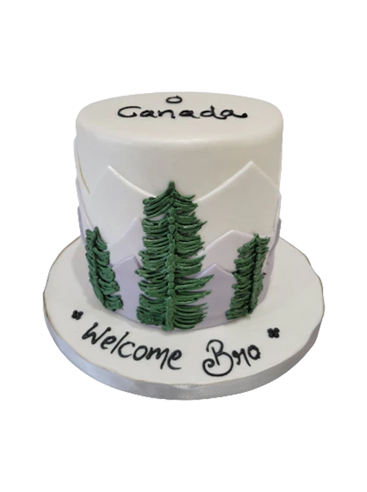 Oh Canada Winter Fondant Cake