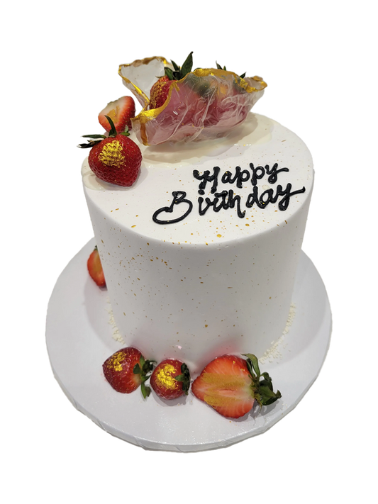 Olivia Cream Birthday Cake