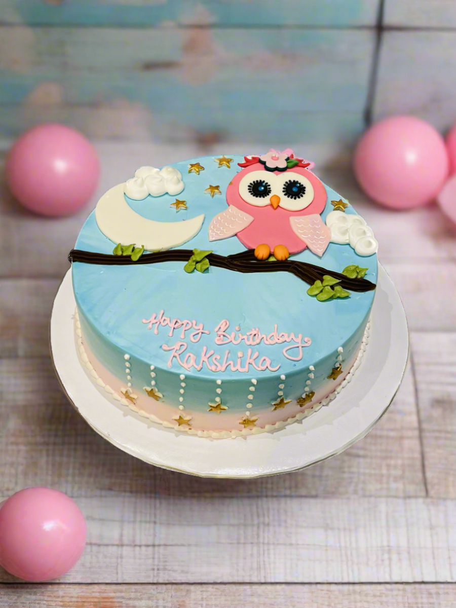 Owl Cream Cake